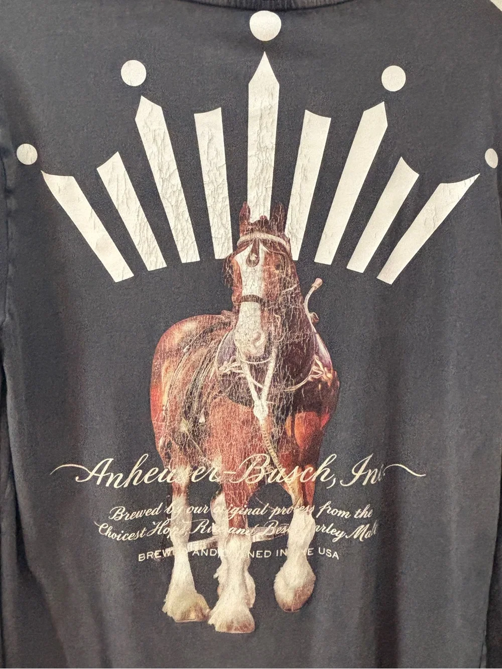 Budweiser PacSun Reversible Long Sleeve Pocket T-Shirt Retro Beer Logo Tee S - Picture 9 of 15